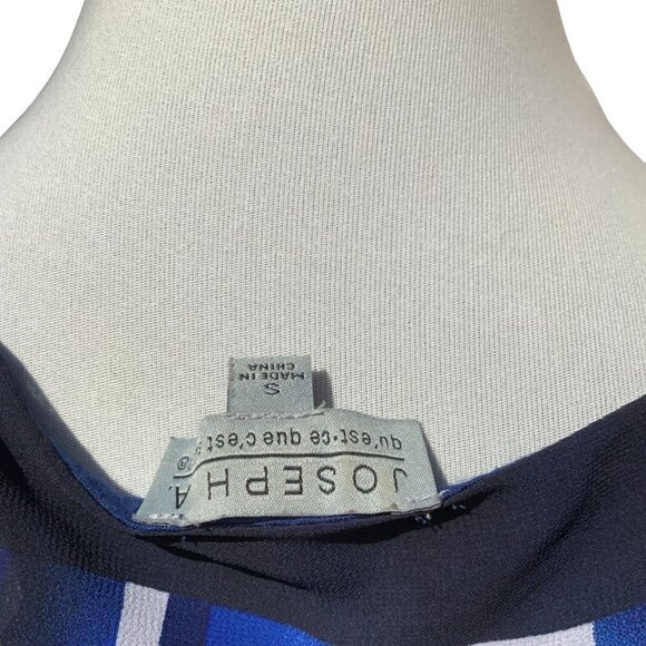 JOSEPH A LADIES BLUE AND WHITE CHECKERED PATTERN OVERSIZED BLOUSE  SHIRT TOP S - Picture 2 of 9